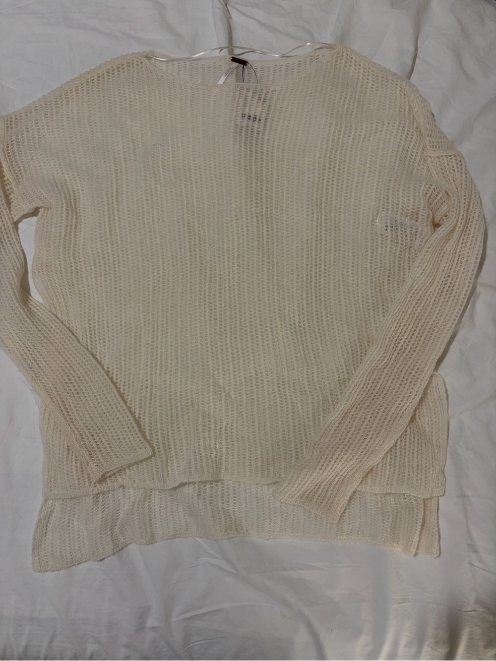 Free People cashmere Open-Knit Lightweight Pullover